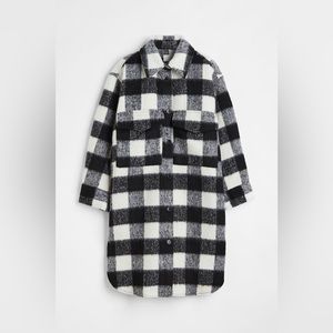 H&M Long Plaid Shacket